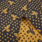 Bow pattern tweed 100% polyester woven wool fabric coat