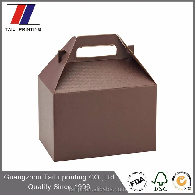 customized cheap full color printing gable gift boxes