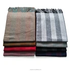 Nice Quality Classical Striped Woven Cashmere Wool Scarf For Winter
