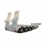 4 axles 12.5m (40 feet) lowbed semi trailer for road construction machines