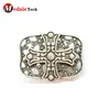 Factory price antique plated cross embossed Christian metal belt buckle
