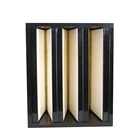 2019 hot sale W Type V Bank HEPA Filter air filter HVAC System air filter for clean room H11