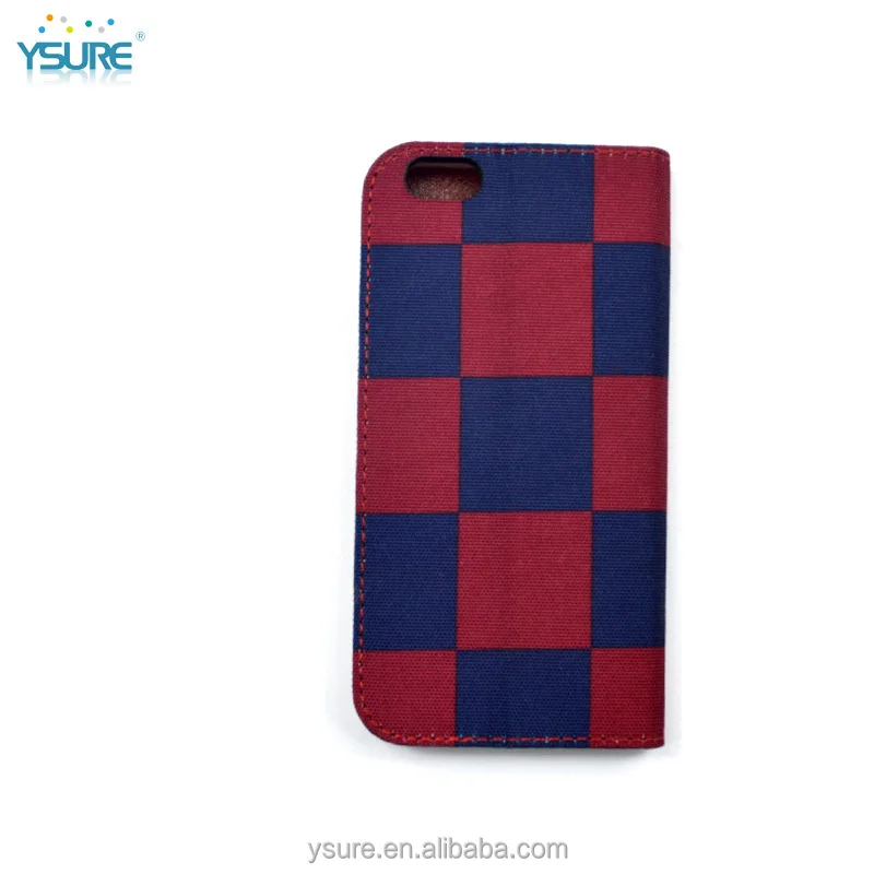 RedBlue Chess Pattern Fabric Book Style Leather Phone Case For Nokia Lumia 1030 with PVC ID and credit card slots
