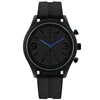private label oem silicone men watch strap 22mm for sport black color silicone wrist watches stainless steel back