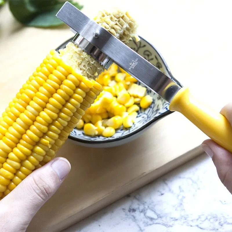 Creative Stainless Steel Corn Stripping Machine Vegetable Brush Cooking Tool Kitchen Helper Corn Shavings KC1542