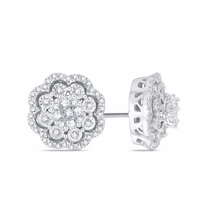 Fashion Cheap Wholesale Sterling Silver Cz White Stone Stud Earrings Buy Stud Earrings,Silver