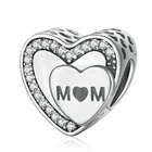 jewelry wholesale china Clear CZ Sterling silver hearts charm