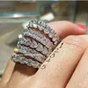 baguette cubic zirconia ring 925 silver plated diamond ring for women