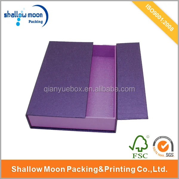 high quality luxury purple gift box custom strong gift box