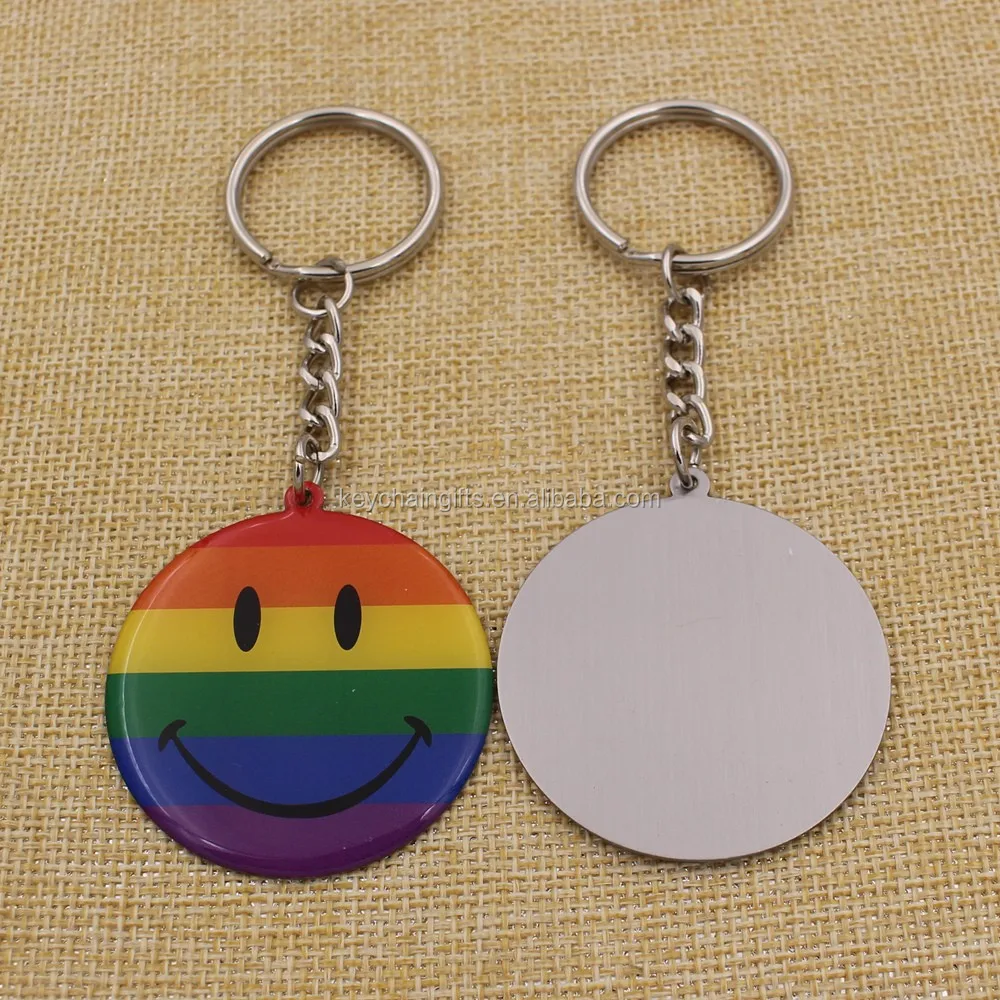 礼品与工艺品  钥匙链   promotion custom metal emoji keyring