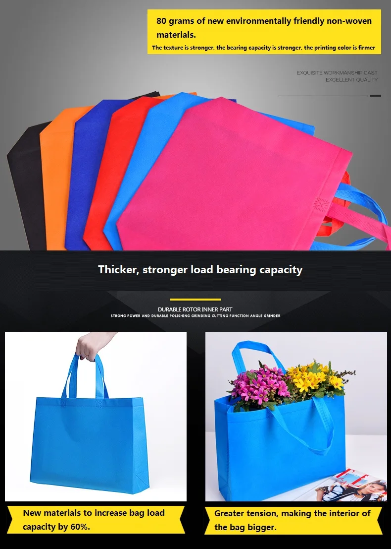 Eco Friendly 4 Sets reusable grocery bags customize folding Shopping Trolley Supermarket Cart Bags
