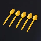 Colorful Mini Ps Yellow Disposable Plastic Coffee Spoon