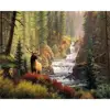 New design cheap price deer in forest DIY diamond painting oil canvas painting 3d crystal art pattern drawing