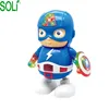 Captain America Children's Toys marvel Dancing Electric Robot action figure Light Music