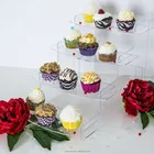 Custom mini clear acrylic cup carriage cake stand