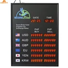 Indoor 2columns 6rows with date and time Digital Forex Currency Exchange Rate Board LED Electronic display