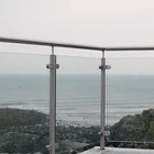 deck railing stainless steel stair with laminate tempered colour glass