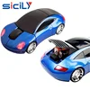 Race Car Style Cute 2.4G Mini Car Wireless Mouse with led car light