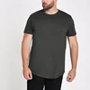 Big and Tall dark grey slim fit men oversized T-shirt bulk wholesale cheap china factory price