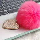 Wholesale Fur Key Ring Real Rabbit Fur Balls