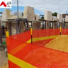 Factory 1x100m Red orange Virgin HDPE 180gsm Road safety warning fence net