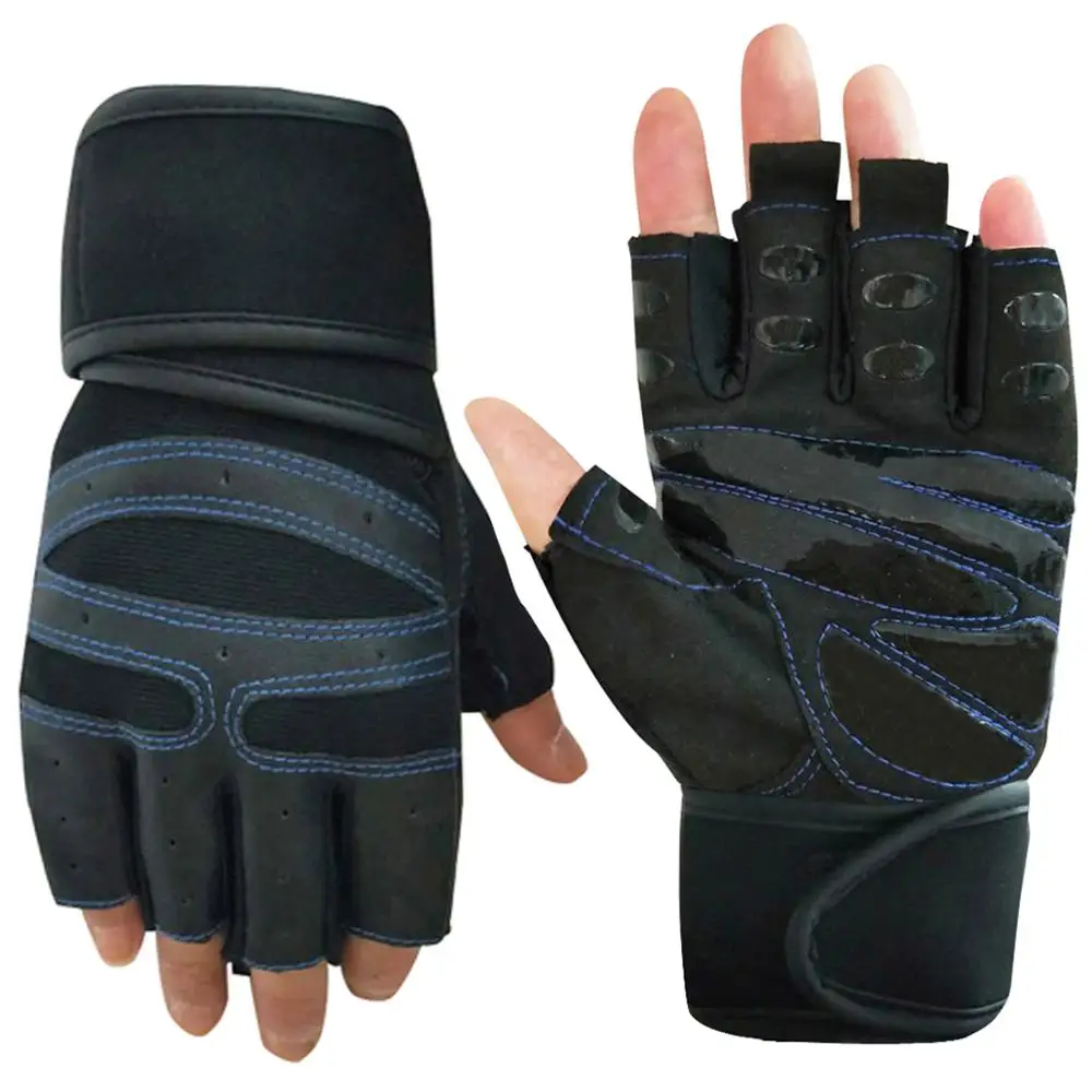 Amazon 手袋送料ロゴハーフフィンガーレザー換気屋外クロスラップ重量ジム手袋