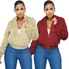 2019 New Arrivals Autumn Winter Fashion Women Warm Turndown Collar Zipper Up Long Sleeve Pockets Faux Fur Fleece Coat