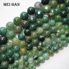 Natural stone AB+ Green Moss Agate, Fashion jewelry and loose gemstones, wholesale beads for DIY design making