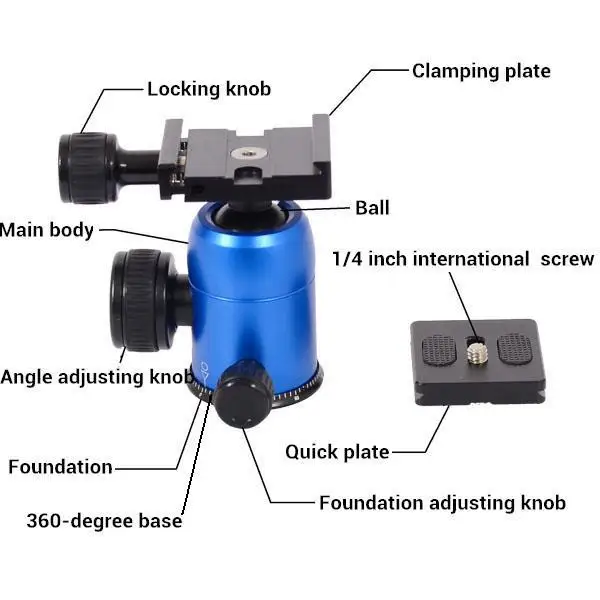 Durable elegant wholesale bright in color SINNOFOTO fitted camera manufacturers professional mini ball head