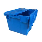 New style plastic moving crate stackable storage bins with lid
