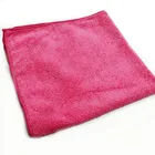 Microfiber towel, 37x37cm, 250gsm standard microfiber cleaning cloth with red, yellow, blue, green