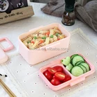 BPA フリーエコフレンドリー竹繊維弁当弁当箱なし部門プレート子供プレゼント OEM 利用可能な竹繊維子供