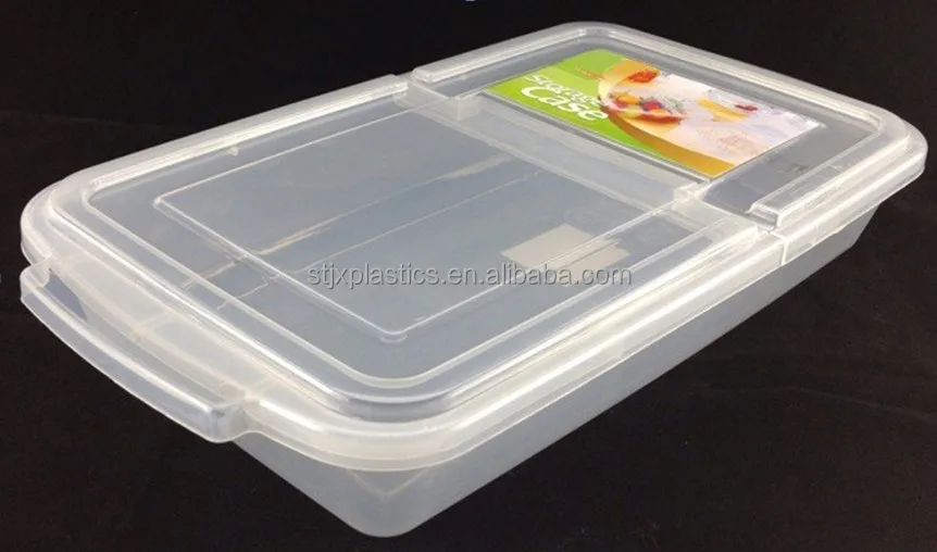 Flat Shape Clear Plastic Container,Ham Container - Buy Clear Plastic