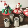 4PCS/SET Russian Christmas series of snowflakes piping nozzle tips cake decoration mold Cookies Biscuits tool