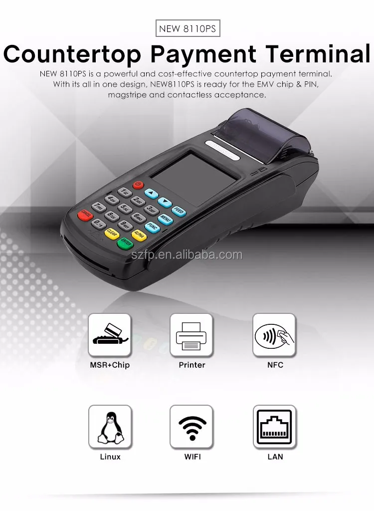 new8110ps countertop visa chip credit card swipe