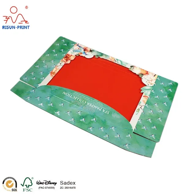 customized fancy design paper box with window flap open gift box