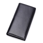 Smart Large Cash Compartment Leather Custom Mens Long Wallet