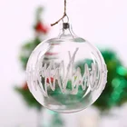 Bead Ornament Glass Ball Ornament Christmas Clear Glass Ball Decorative With Small Bead Ornament