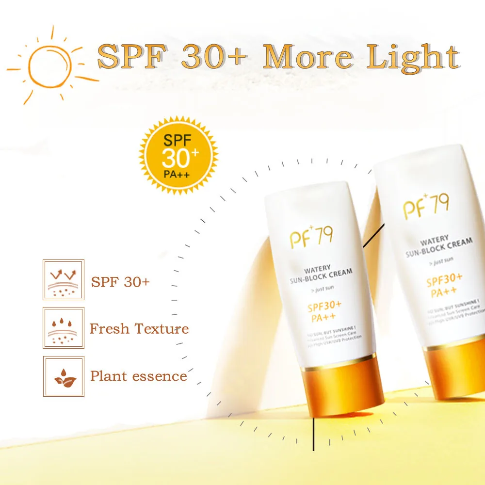 pf79 wholesale waterproof watery sun block cream