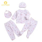 Unisex Infant Baby Boy Girls Romper Set Baby New Born Clothes Newborn Clothing 5 Piece Baby Newborn Gift Set