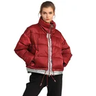 Winter Warm Apparel White Duck Down Short Coat Girl Waterproof Down Filled Jacket Womens