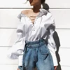 /product-detail/lace-up-long-ruffle-sleeve-white-women-blouse-shirt-turndown-neck-cotton-blouses-and-tops-casual-streetwear-ladies-tops-62046269301.html