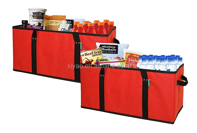 reusable grocery bags shopping box extra large tote collapsible