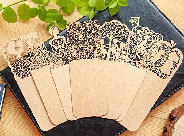 hollow wood bookmarks