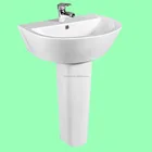 China sanitary ware hotel bathroom ceramic wash basin pedestal sink with cheap price
