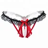 2018 Cheap Sexy Pearl Panties Lace Beading Underwear Thong G Strings For Women