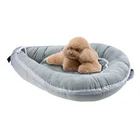 2018 New design Dual use PP foam pet bed mummy shape dog bed luxury