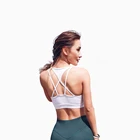 Cheap chinese stylish cheer adjustable black maternity crossfit with built front zipper closes port wear sport bra