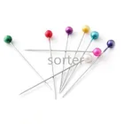 Wholesale 10 Pearl Head Hijab Pins - Multi Color ball head pins