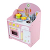 high quality japanese pink kitchen play set wooden pretend cooking toy cute role play toy for children